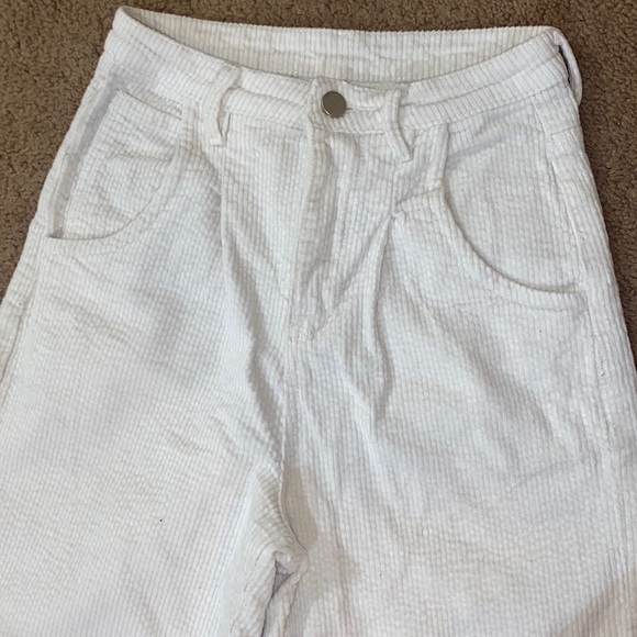 White Courduroy Pants - Picture 3 of 3